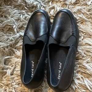 David Tate leather pebbled  balance man made slip on shoe 8m